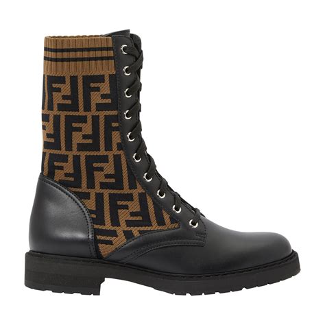 fendi women's rockoko knit sneakers|Fendi military boots.